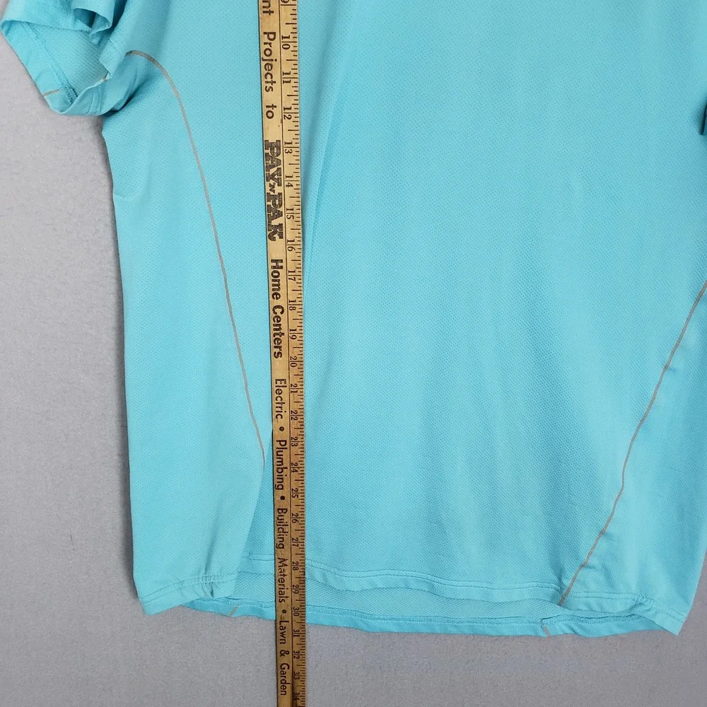 Nike Dri Fit Running Tee Shirt Aqua Blue Athletic Gym Workout Breathable Size XL